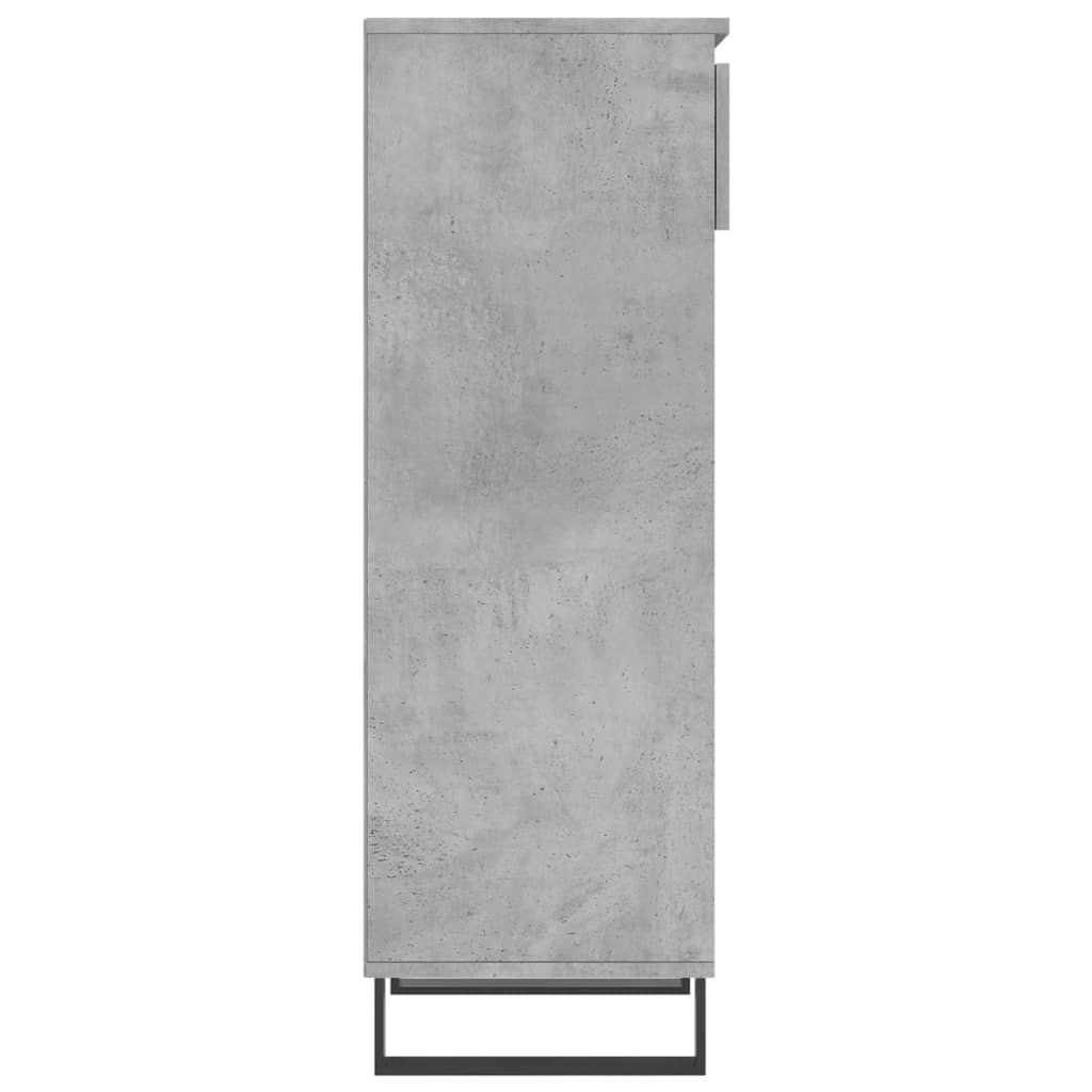 betonszürke szerelt fa cipőszekrény 40 x 36 x 105 cm