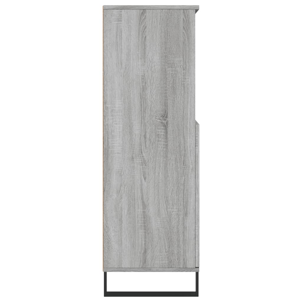szürke sonoma szerelt fa magasszekrény 60 x 36 x 110 cm