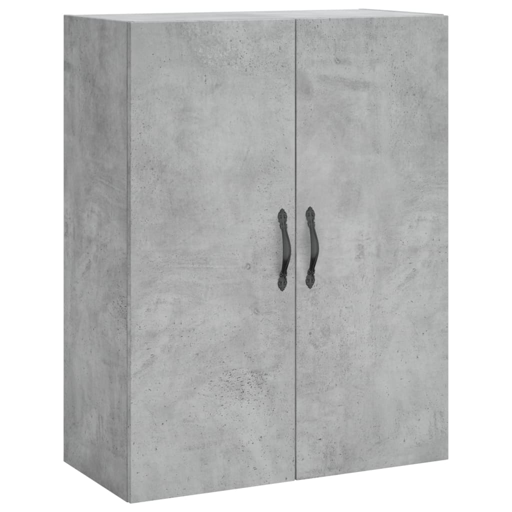 betonszürke szerelt fa fali szekrény 69,5 x 34 x 90 cm