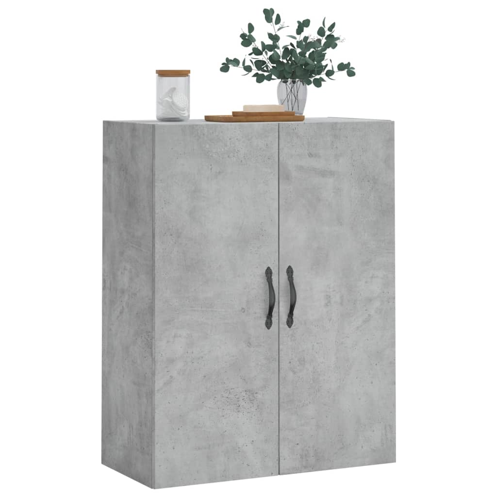 betonszürke szerelt fa fali szekrény 69,5 x 34 x 90 cm