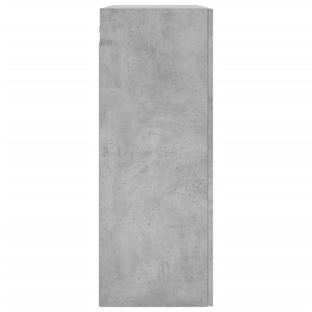 betonszürke szerelt fa fali szekrény 69,5 x 34 x 90 cm