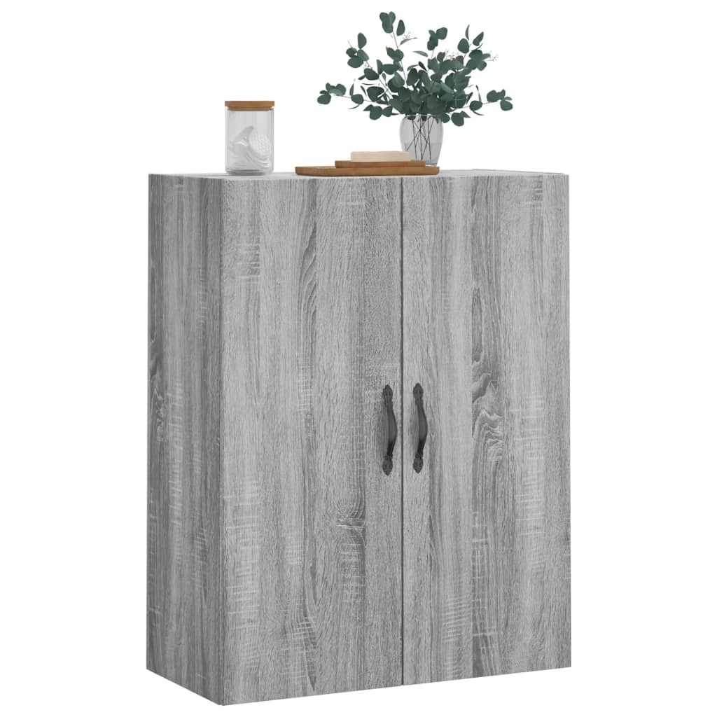 szürke sonoma szerelt fa fali szekrény 69,5 x 34 x 90 cm
