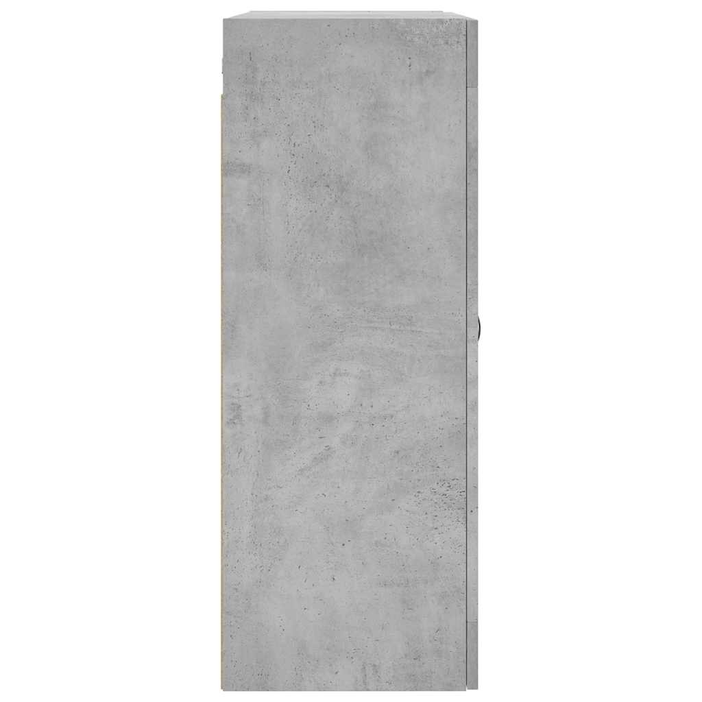 betonszürke szerelt fa fali szekrény 69,5 x 34 x 90 cm