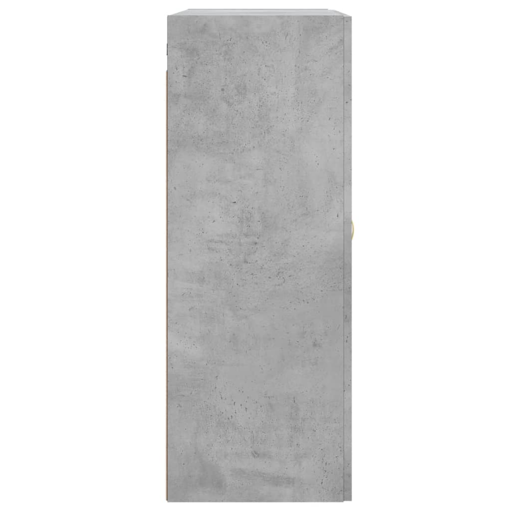 betonszürke szerelt fa fali szekrény 69,5 x 34 x 90 cm