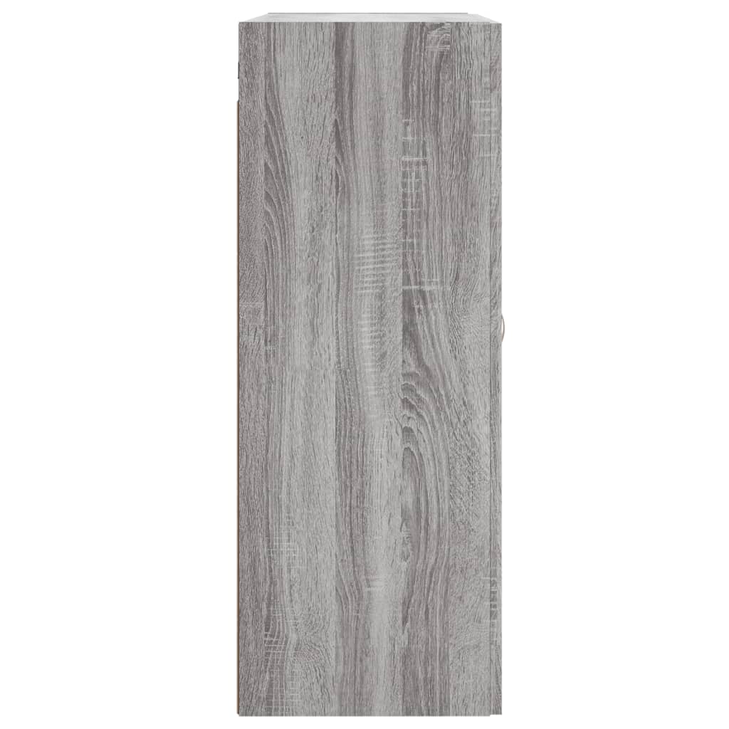 szürke sonoma szerelt fa fali szekrény 69,5 x 34 x 90 cm