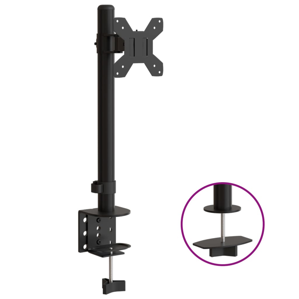 fekete acél monitorállvány VESA 75/100 mm