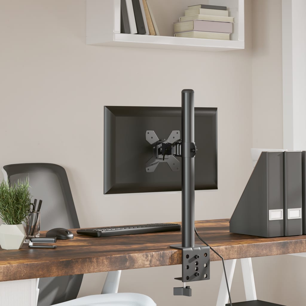 fekete acél monitorállvány VESA 75/100 mm