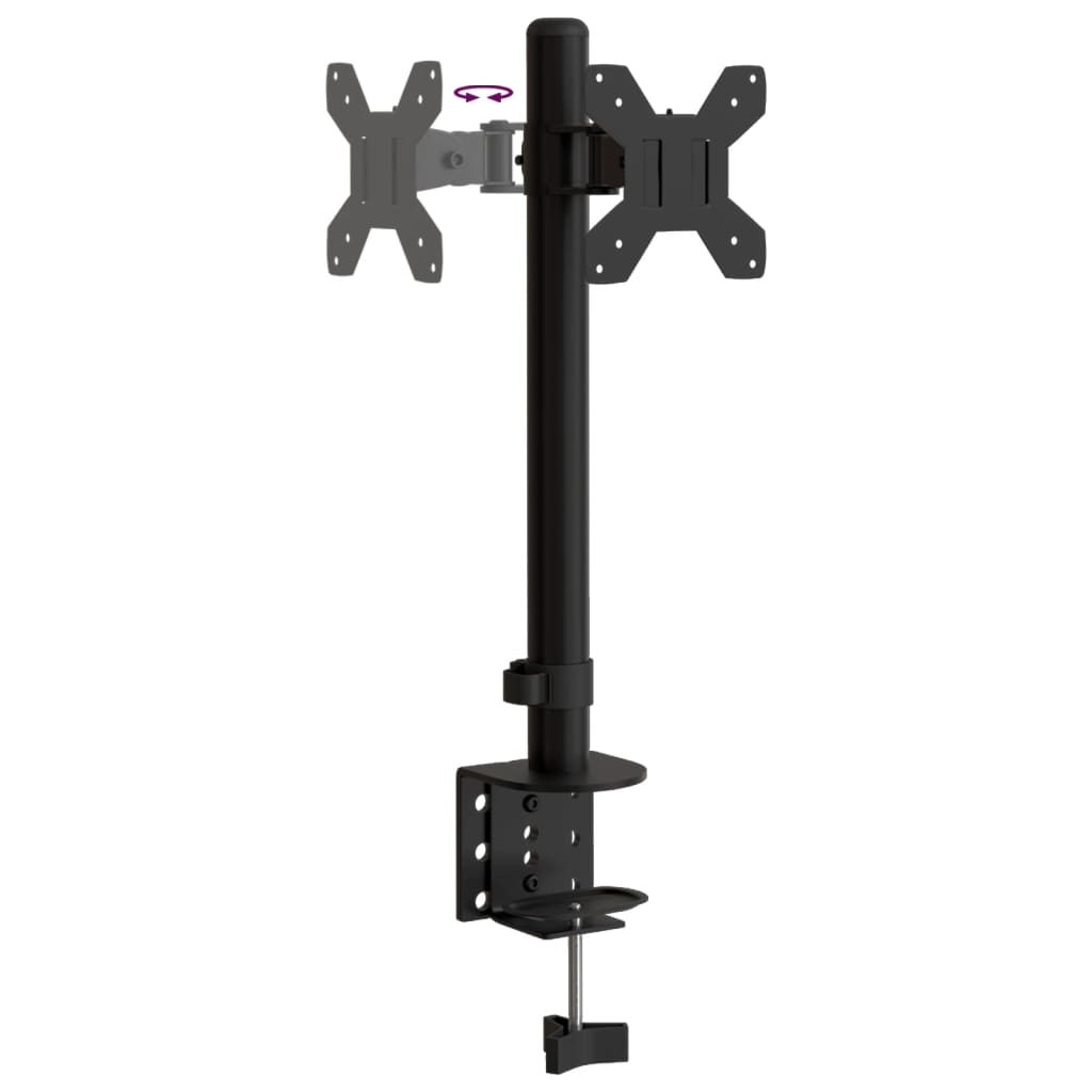 fekete acél monitorállvány VESA 75/100 mm