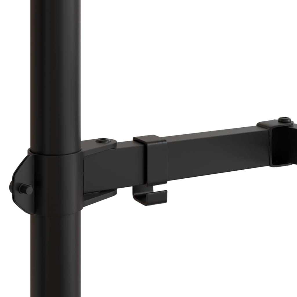 fekete acél monitorállvány VESA 75/100 mm