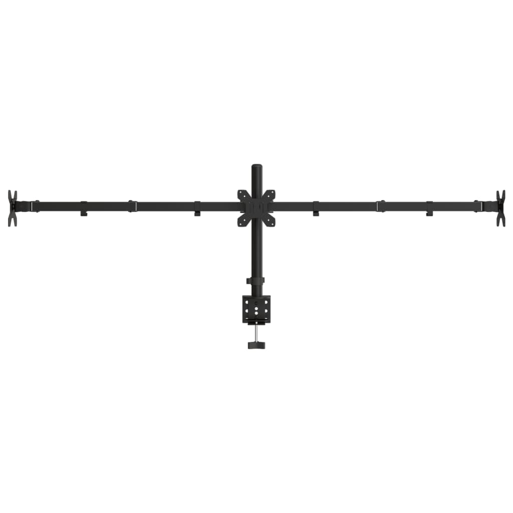 tripla fekete acél monitorállvány VESA 75/100 mm