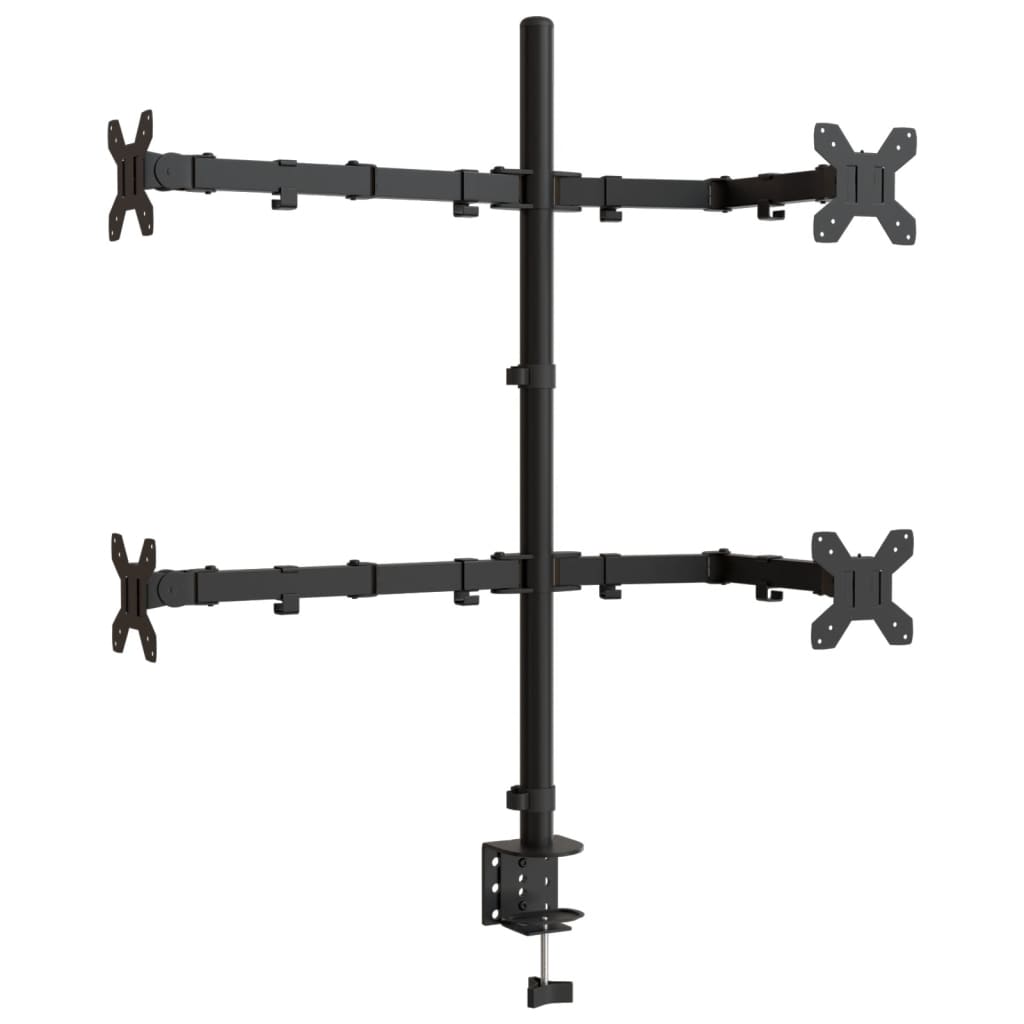 fekete acél monitorállvány VESA 75/100 mm