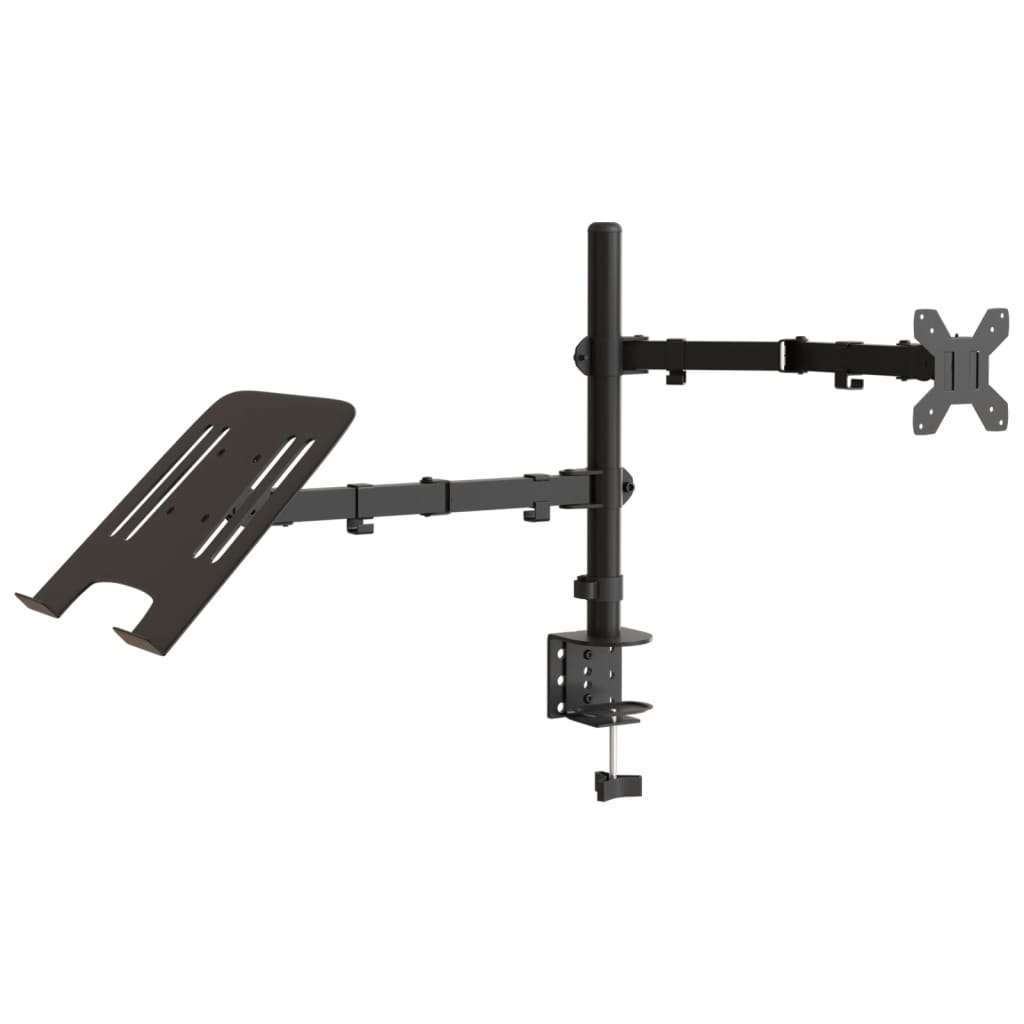 fekete acél monitorállvány VESA 75/100 mm