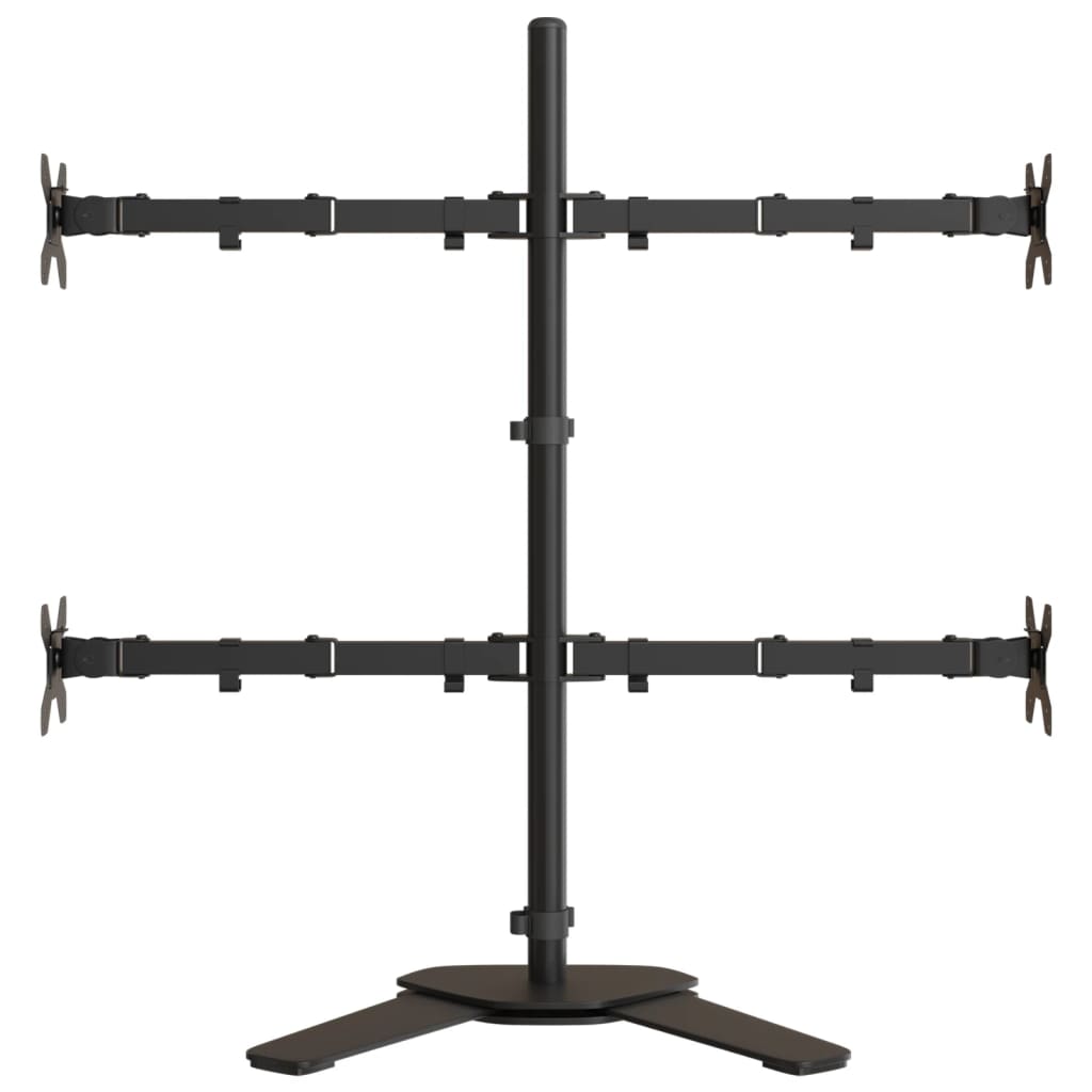fekete acél monitorállvány VESA 75/100 mm