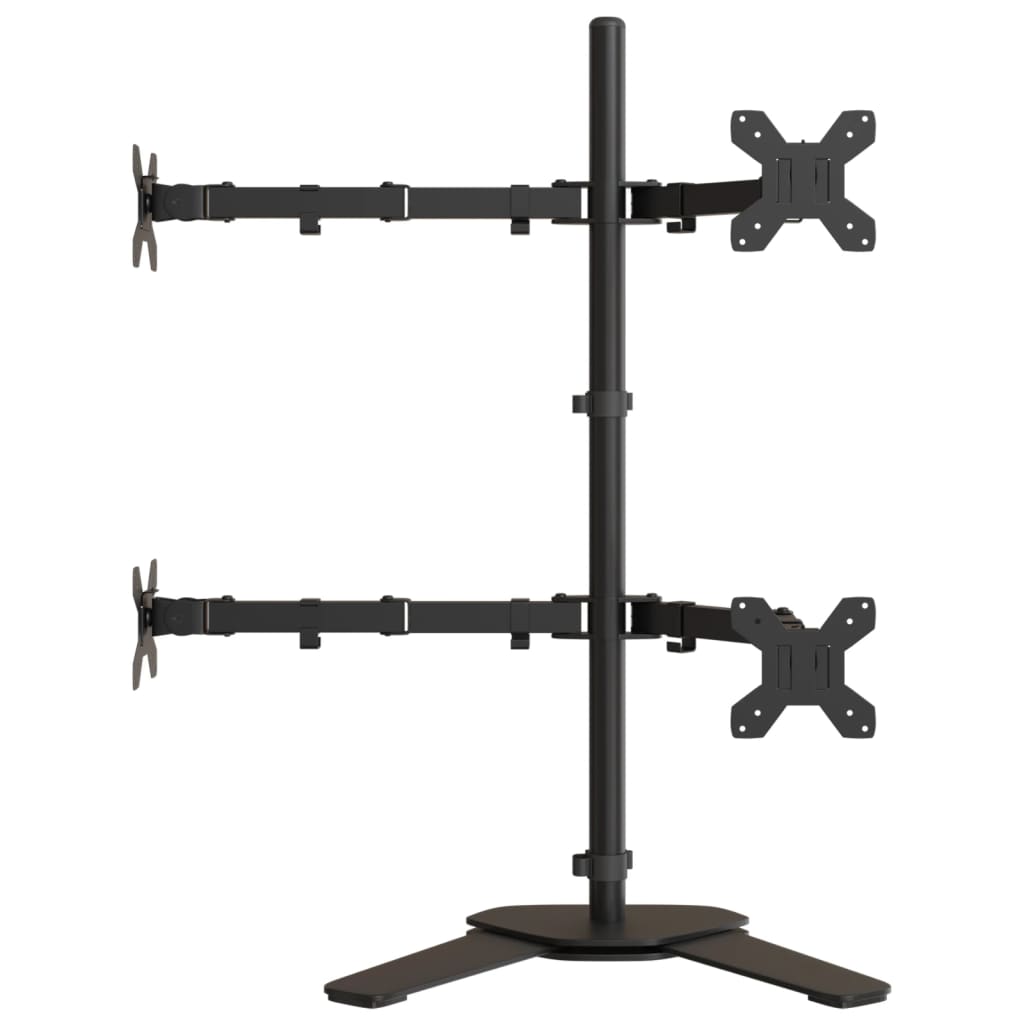 fekete acél monitorállvány VESA 75/100 mm