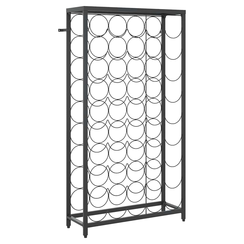 fekete kovácsoltvas bortartó 45 palackhoz 54 x 18 x 100 cm