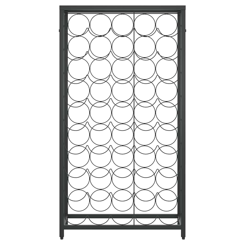 fekete kovácsoltvas bortartó 45 palackhoz 54 x 18 x 100 cm