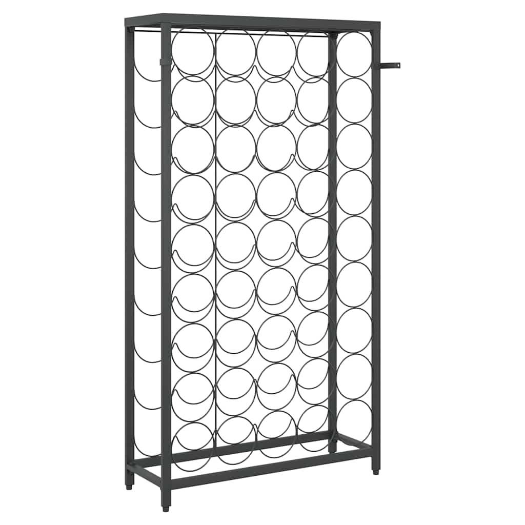 fekete kovácsoltvas bortartó 45 palackhoz 54 x 18 x 100 cm