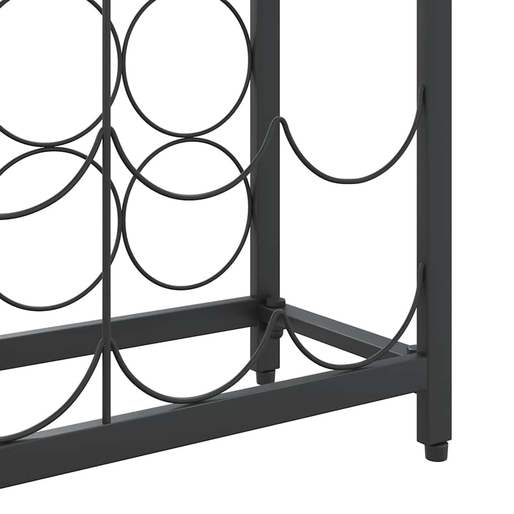fekete kovácsoltvas bortartó 45 palackhoz 54 x 18 x 100 cm