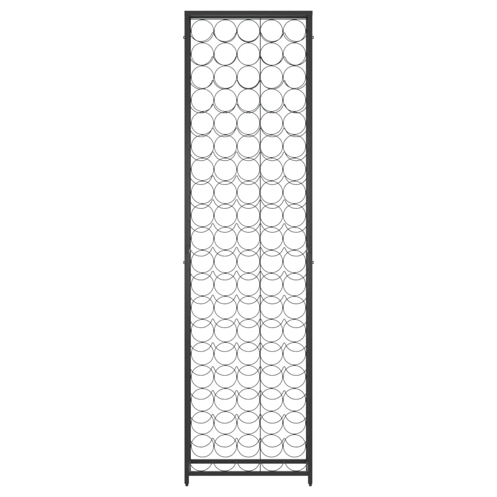 fekete kovácsoltvas bortartó 95 palackhoz 54 x 18 x 200 cm