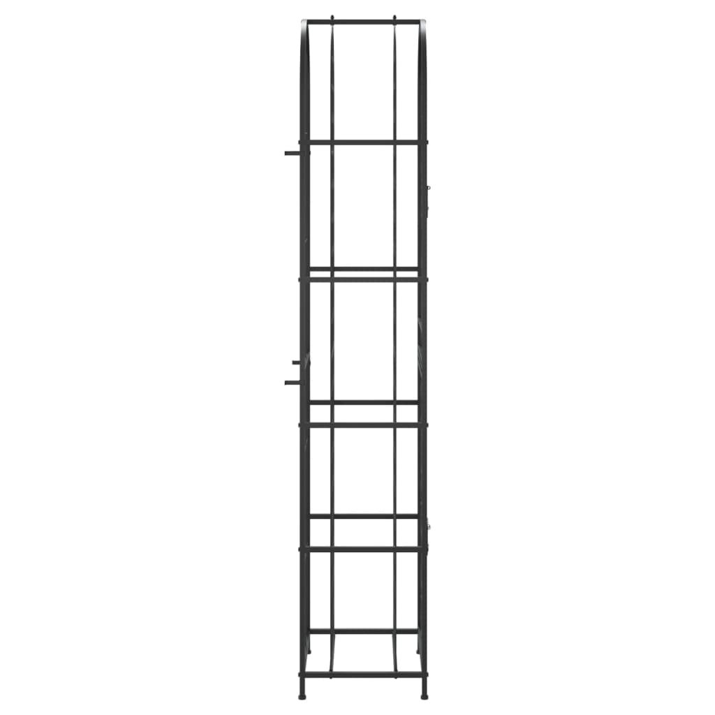 fekete kovácsoltvas bortartó 73 palackhoz 45 x 36 x 200 cm0