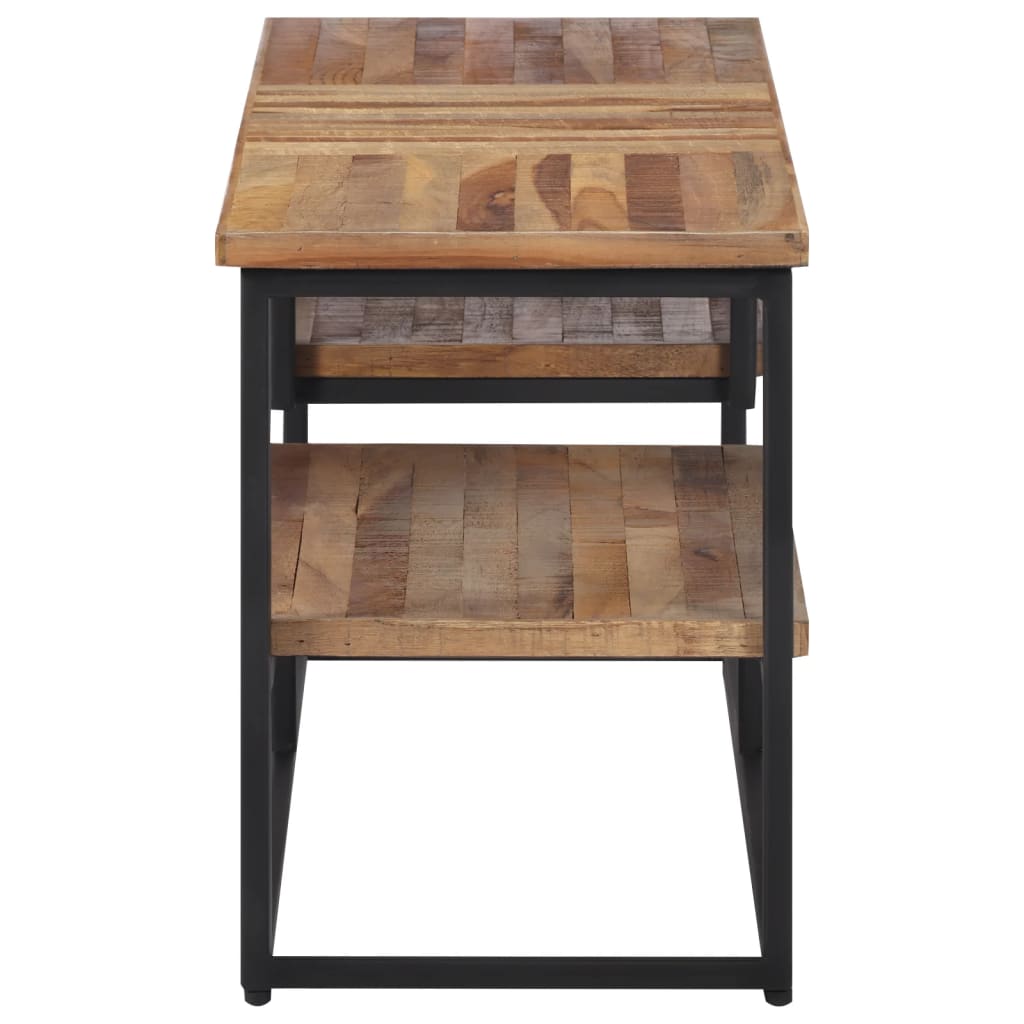 tömör újrahasznosított tíkfa TV-szekrény 110 x 30 x 39 cm