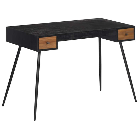 tömör újrahasznosított tíkfa íróasztal 117 x 56,5 x 75 cm