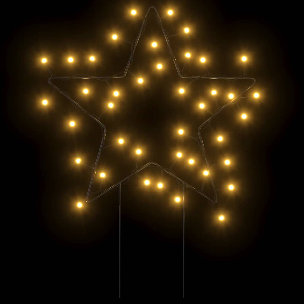 karácsonyi csillag fénydekoráció 3 cövekkel 50 LED 29 cm