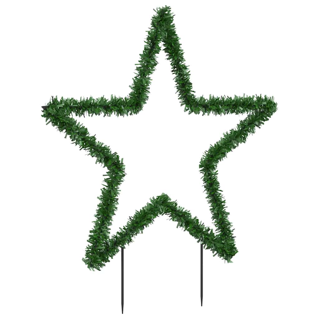 karácsonyi csillag fénydekoráció cövekekkel 80 LED 60 cm