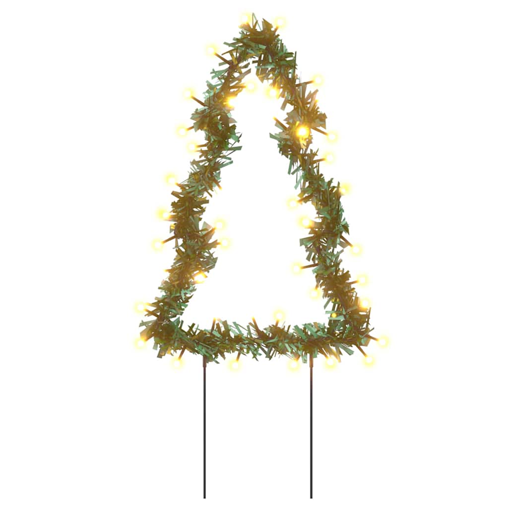 karácsonyfa fénydekoráció 3 db cövekkel 50 LED 30 cm