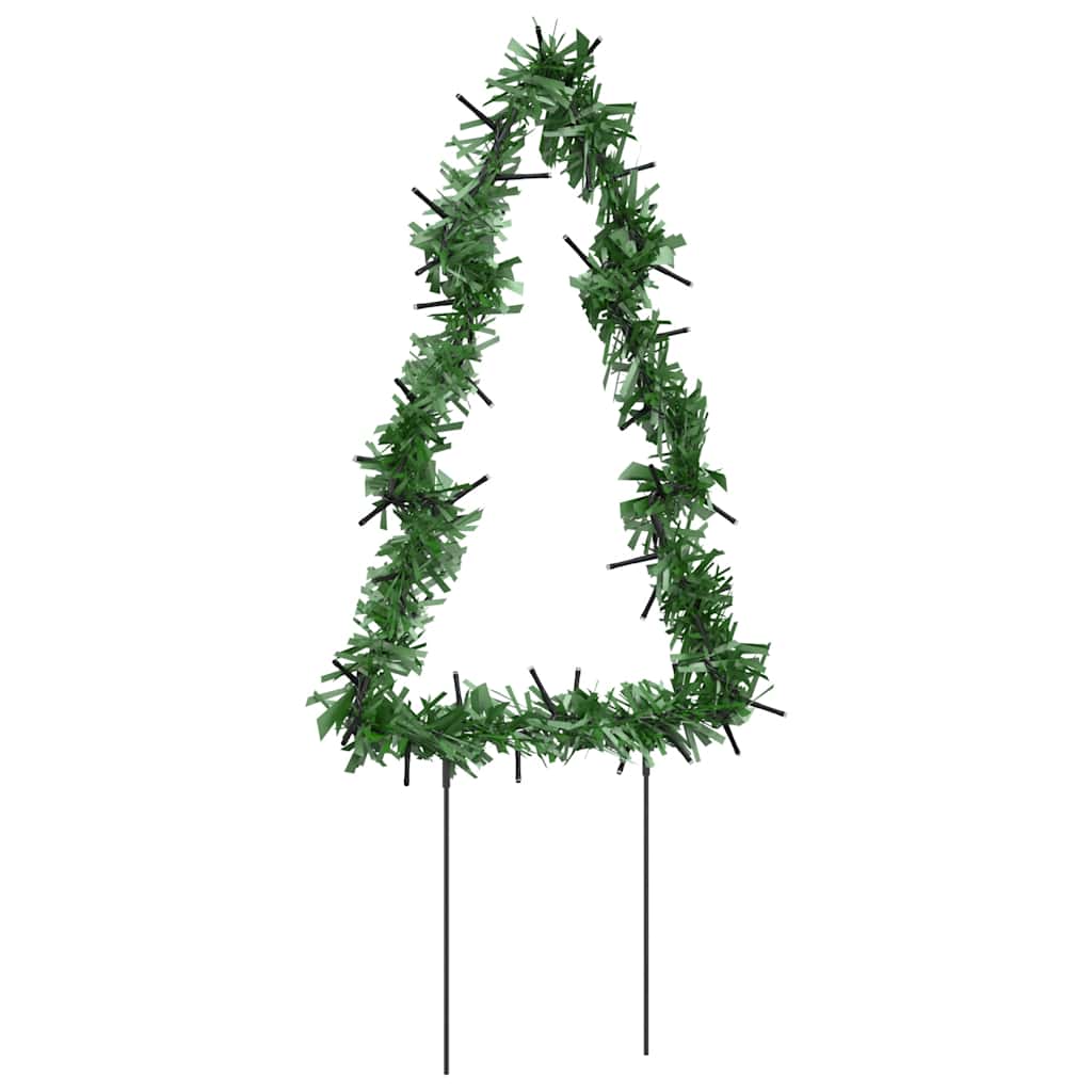 karácsonyfa fénydekoráció 3 db cövekkel 50 LED 30 cm