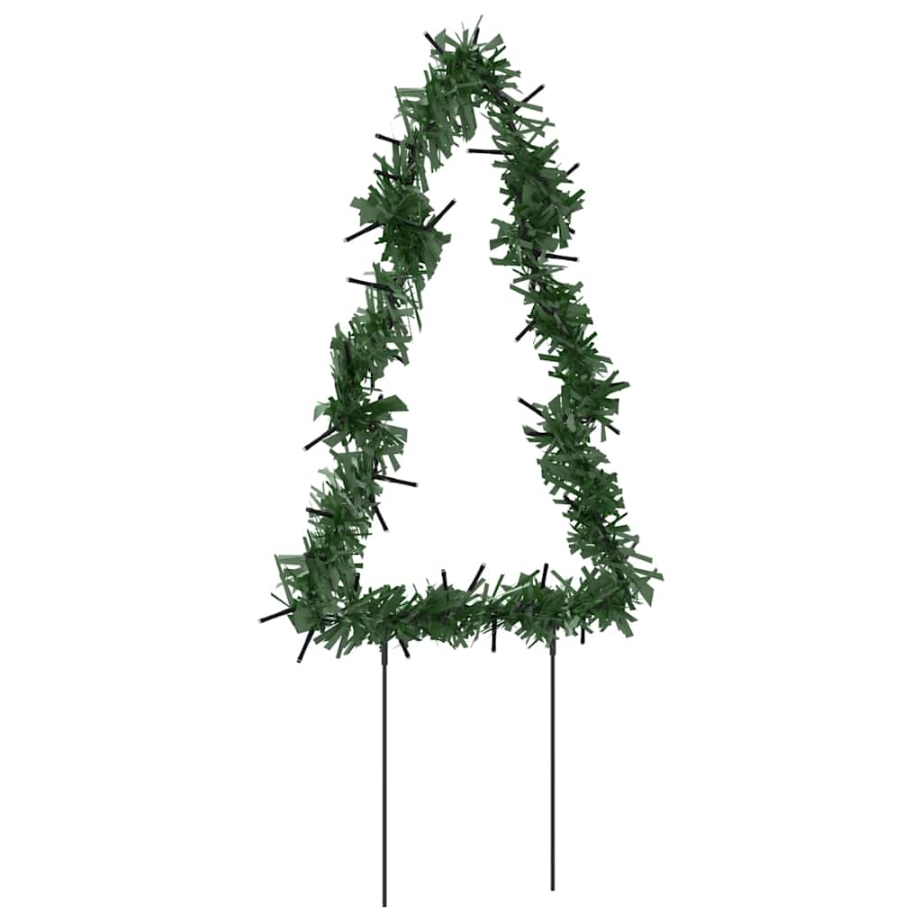 karácsonyfa fénydekoráció 3 db cövekkel 50 LED 30 cm