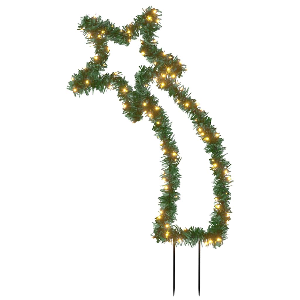 karácsonyi hullócsillag fénydekoráció cövekekkel 115 LED 89 cm