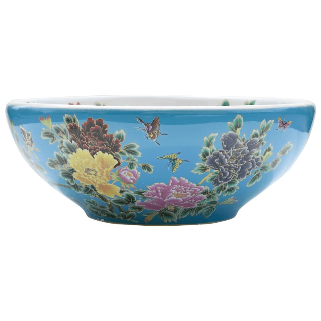 többszínű kerámia kerek asztali mosdó Φ41 x 14 cm