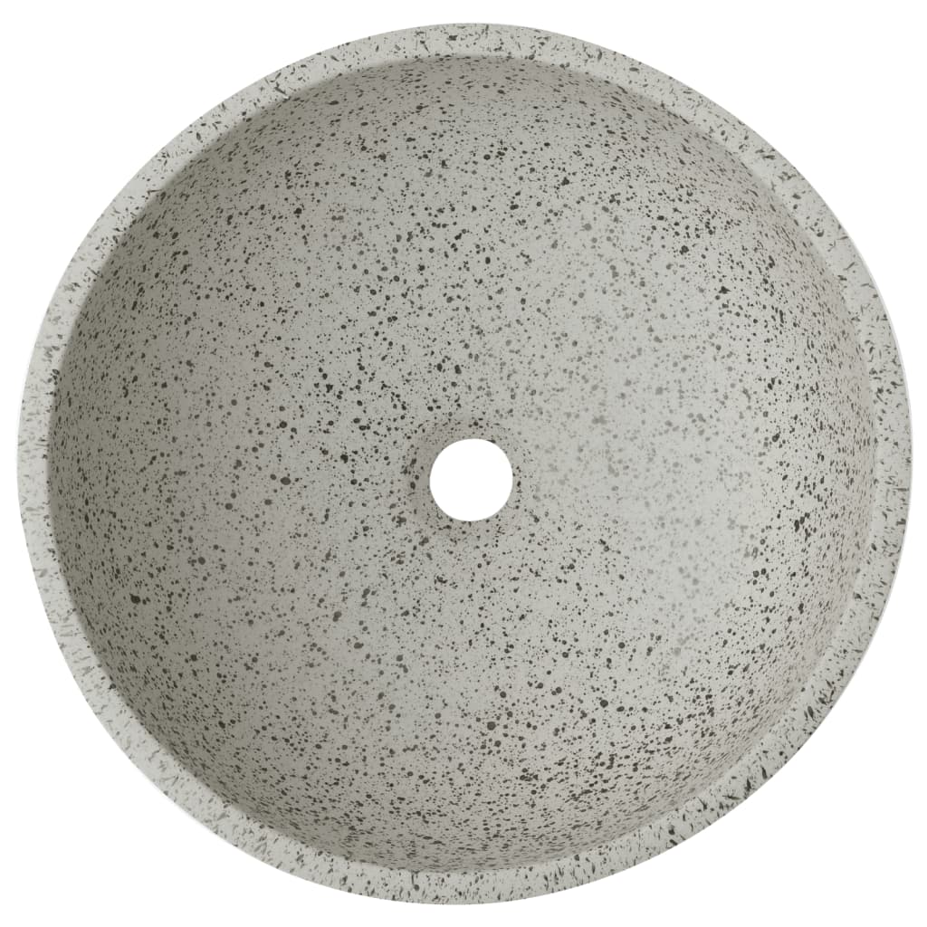 szürke kerámia kerek asztali mosdó Φ41 x 14 cm
