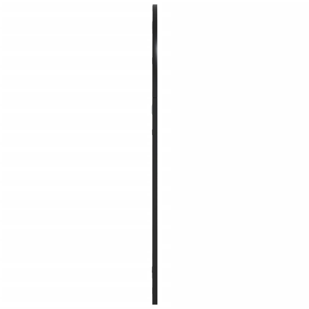 fekete ívelt vas fali tükör 60x90 cm