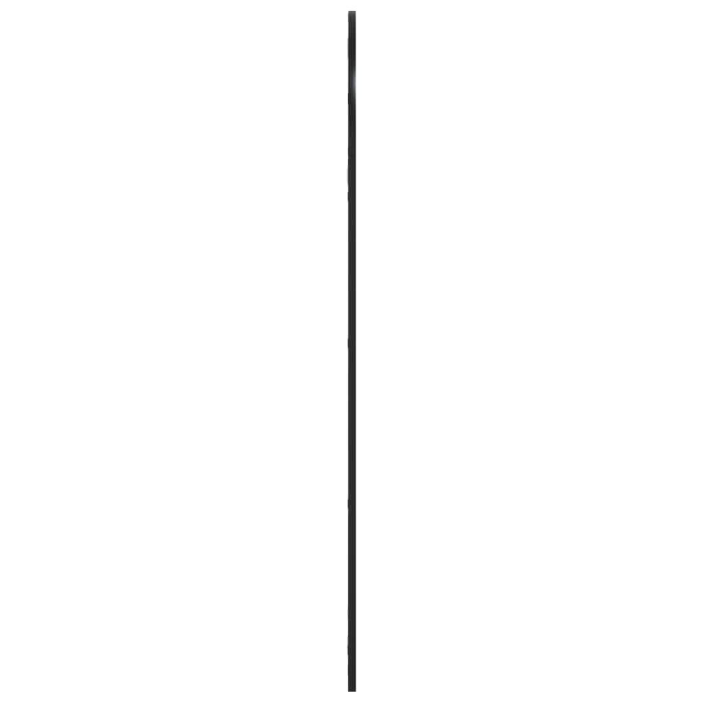 fekete ívelt vas fali tükör 60x130 cm