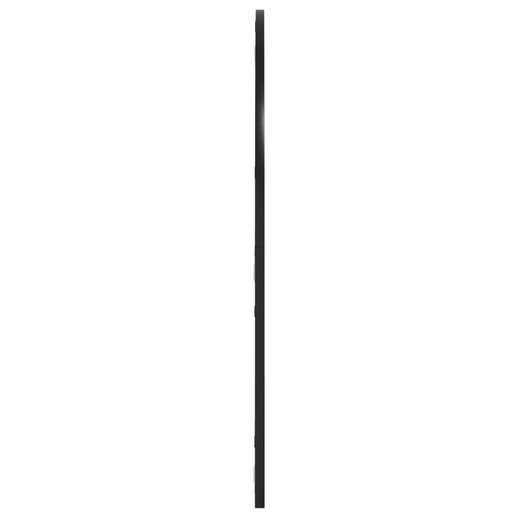fekete ívelt vas fali tükör 80 x 80 cm
