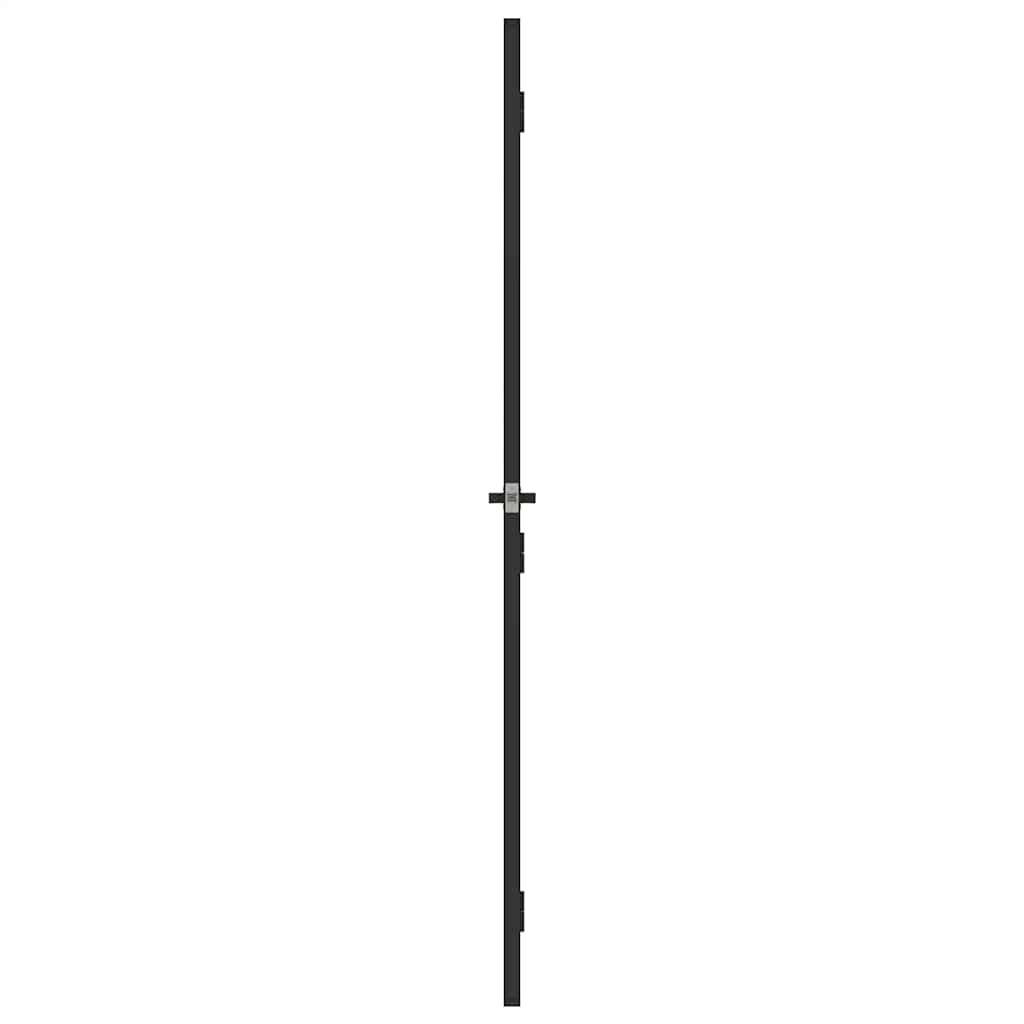 fekete edzett üveg és alumínium vékony beltéri ajtó 83x201,5 cm
