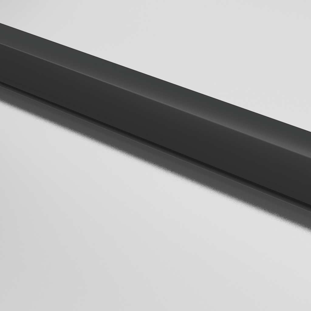 fekete edzett üveg és alumínium vékony beltéri ajtó 83x201,5 cm