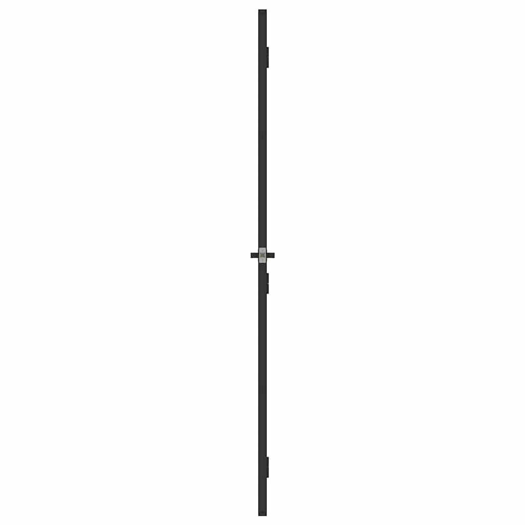 fekete edzett üveg és alumínium vékony beltéri ajtó 93x201,5 cm