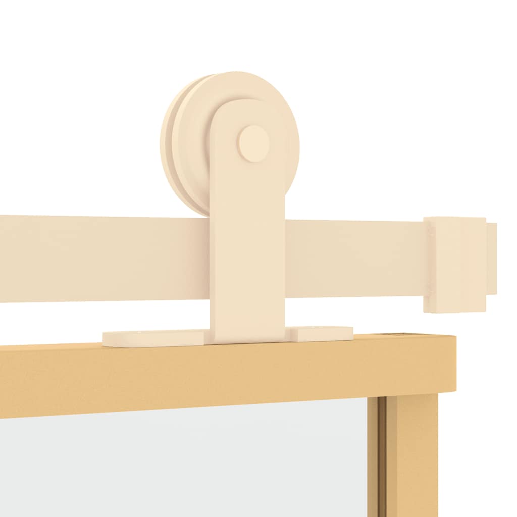 aranyszínű átlátszó ESG üveg és alumínium tolóajtó 76 x 205 cm