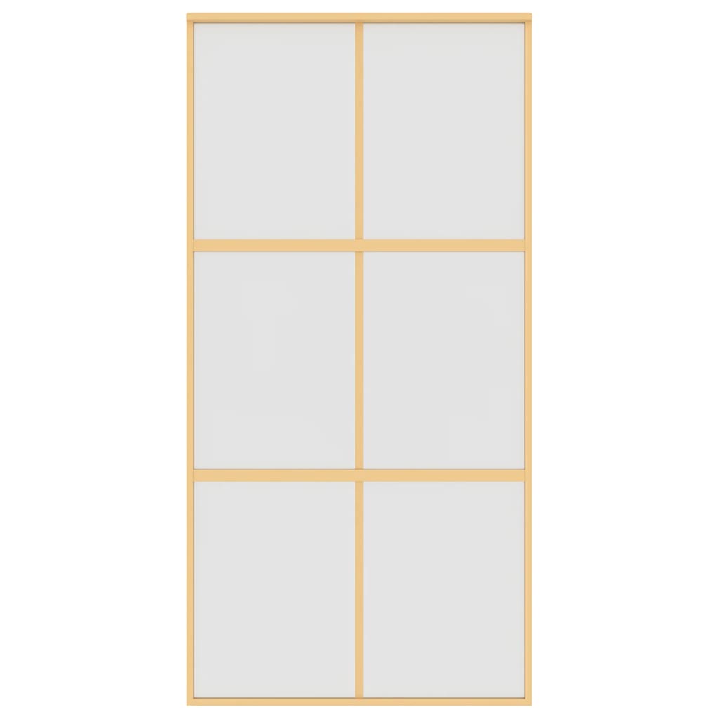 aranyszínű ESG tejüveg és alumínium tolóajtó 102,5 x 205 cm