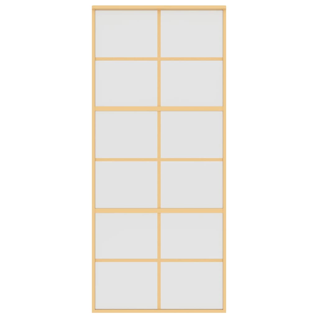 aranyszínű ESG tejüveg és alumínium tolóajtó 90 x 205 cm