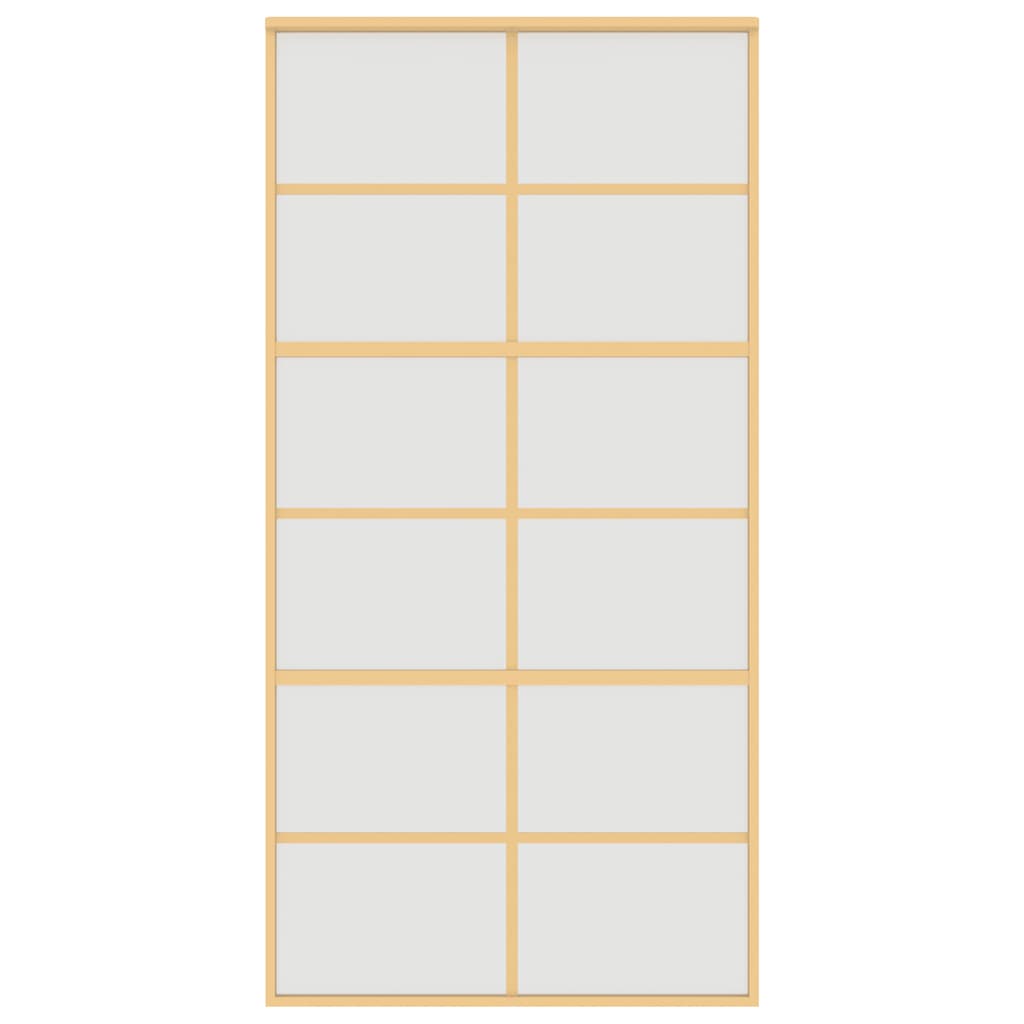 aranyszínű ESG tejüveg és alumínium tolóajtó 102,5 x 205 cm