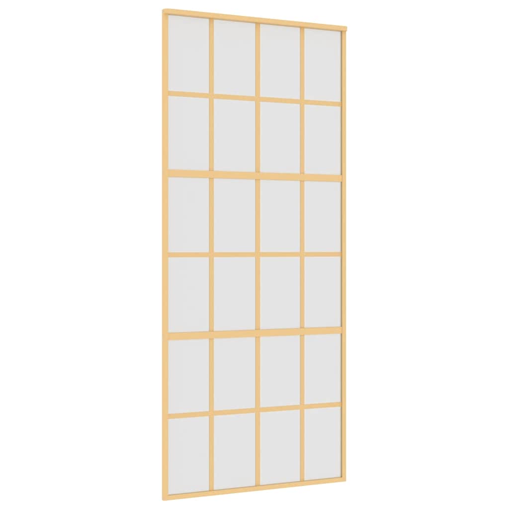 aranyszínű ESG tejüveg és alumínium tolóajtó 90 x 205 cm