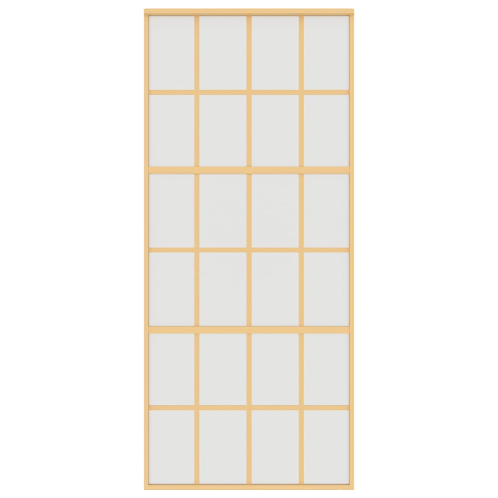 aranyszínű ESG tejüveg és alumínium tolóajtó 90 x 205 cm