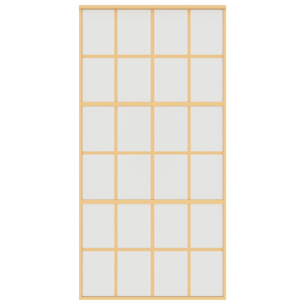 aranyszínű ESG tejüveg és alumínium tolóajtó 102,5 x 205 cm