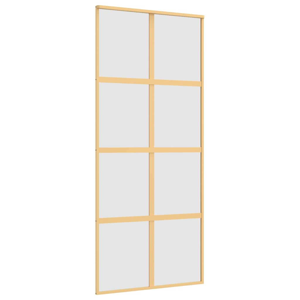 aranyszínű ESG tejüveg és alumínium tolóajtó 90 x 205 cm