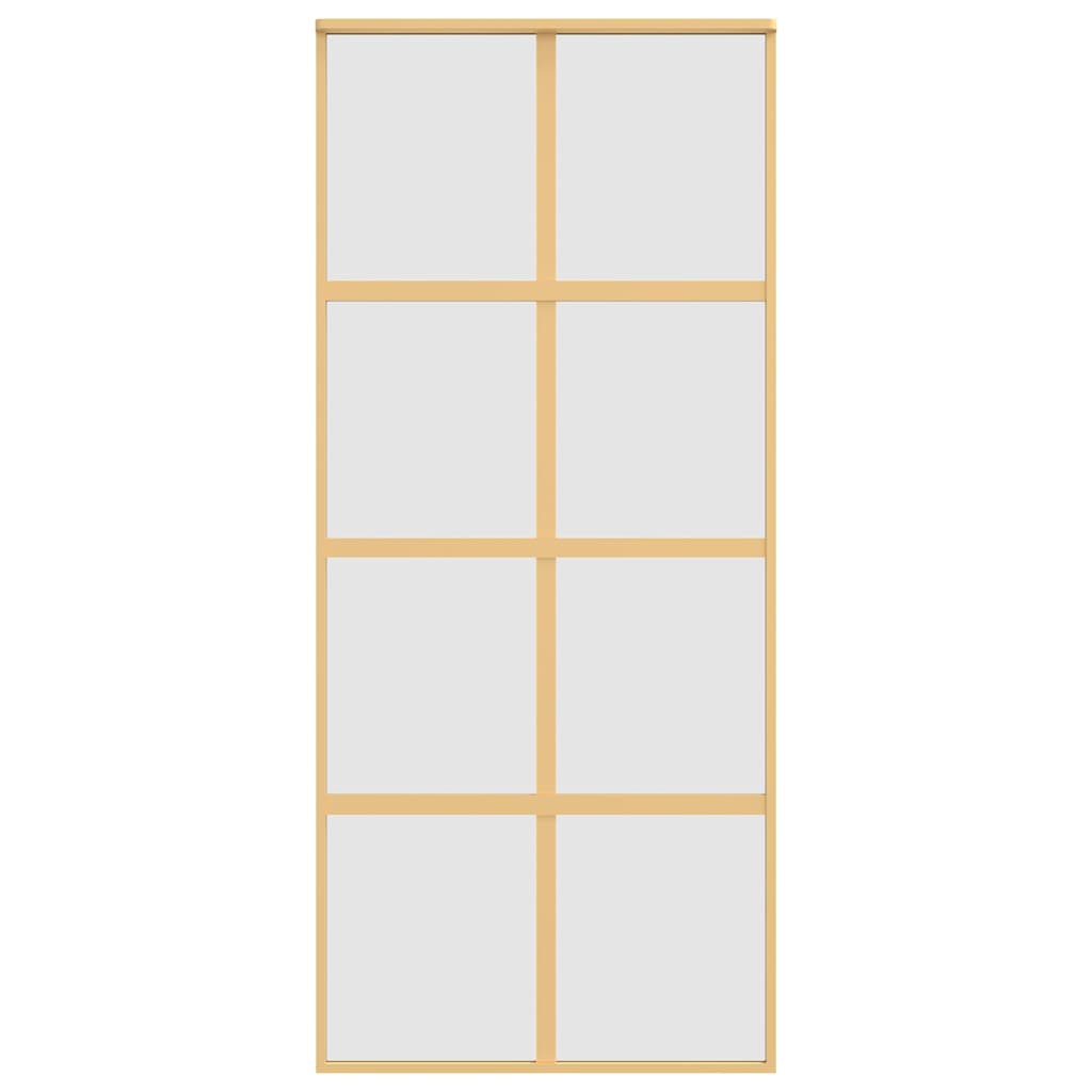 aranyszínű ESG tejüveg és alumínium tolóajtó 90 x 205 cm