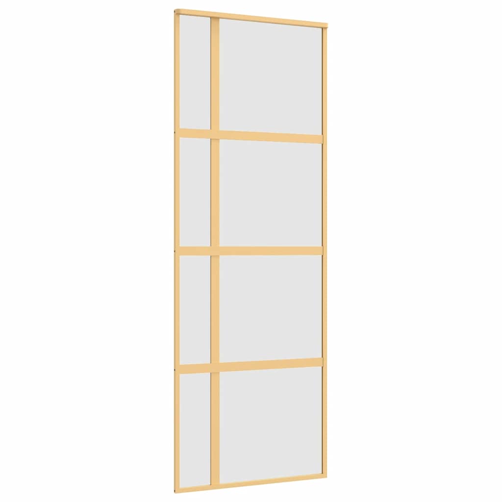 aranyszínű ESG tejüveg és alumínium tolóajtó 76 x 205 cm